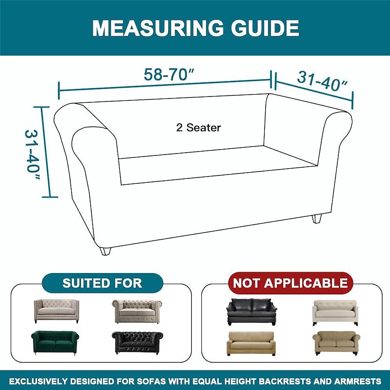 Stretch Sofa Cover Chesterfield Style Couch Slipcover for Living Room, Soft Non-Slip Sofa Cover Furniture Protector for Dogs4