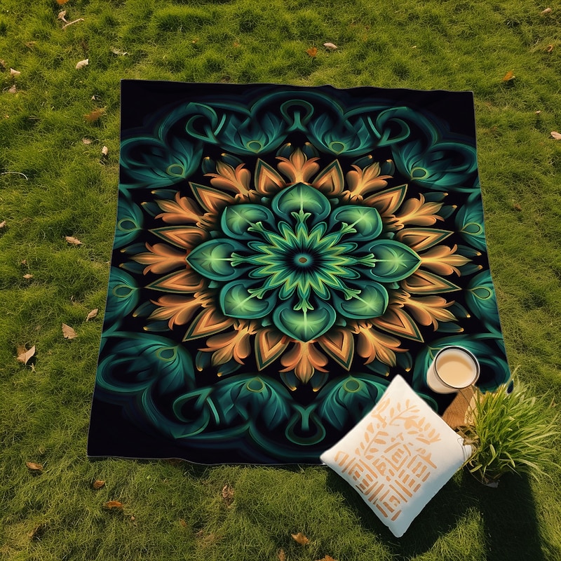 3D Mandala Bohemian Hanging Tapestry Wall Art Large Tapestry Mural Decor Photograph Backdrop Blanket Curtain Home Bedroom Living Room Decoration 18