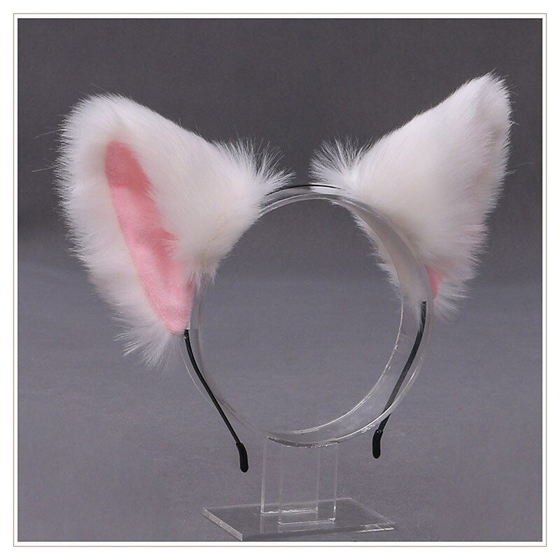 Handmade Plush Lolita Cat'S Ears (Steamed Cat-Ear Shaped Bread) Headband Kc Hair Ornament Animal Ear Headdress Fox Ear Hair Clip4