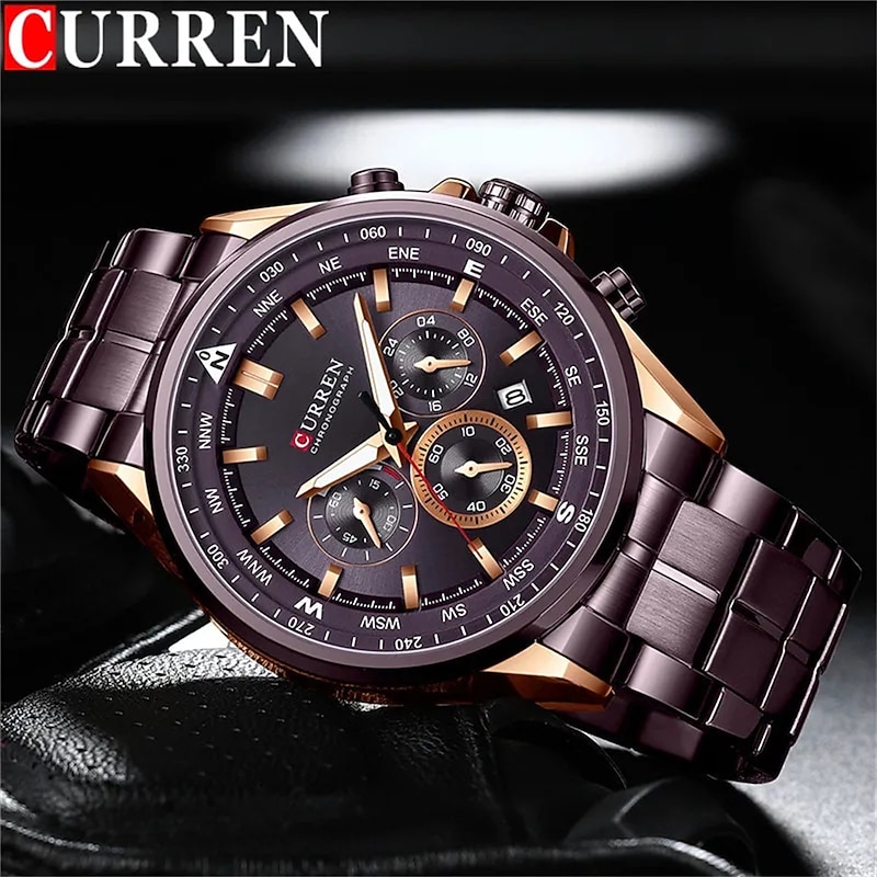 CURREN Man WristWatch Waterproof Chronograph Date Men Watch Military Top Brand Luxury Stainless Steel Sport Male Clock Gift 83993