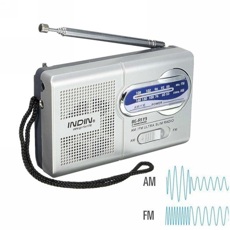 Old Fashion Radio Multi-function Mini Pocket BC-R119 Radio Speaker Receiver Telescopic Antenna radio receiver support AM/FM2
