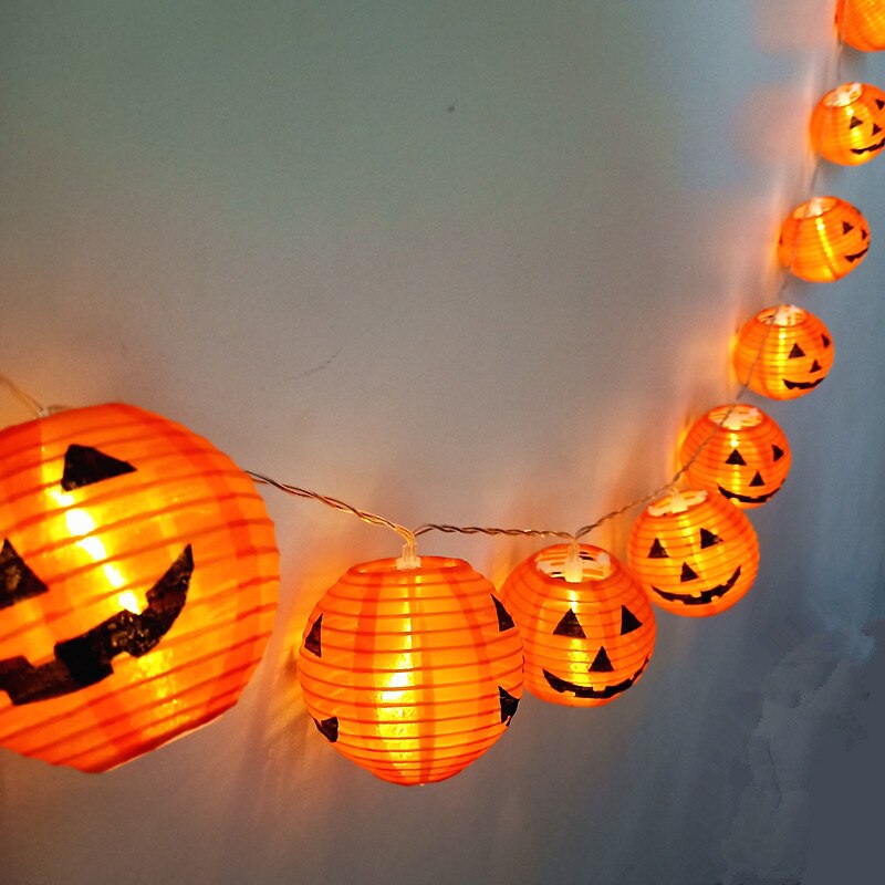 Halloween Pumpkin Lantern String Lights 2m 10LEDs Jack O Lantern Pumpkin Lamp for Halloween Party Garden Home Balcony Outdoor DIY Decor Light4