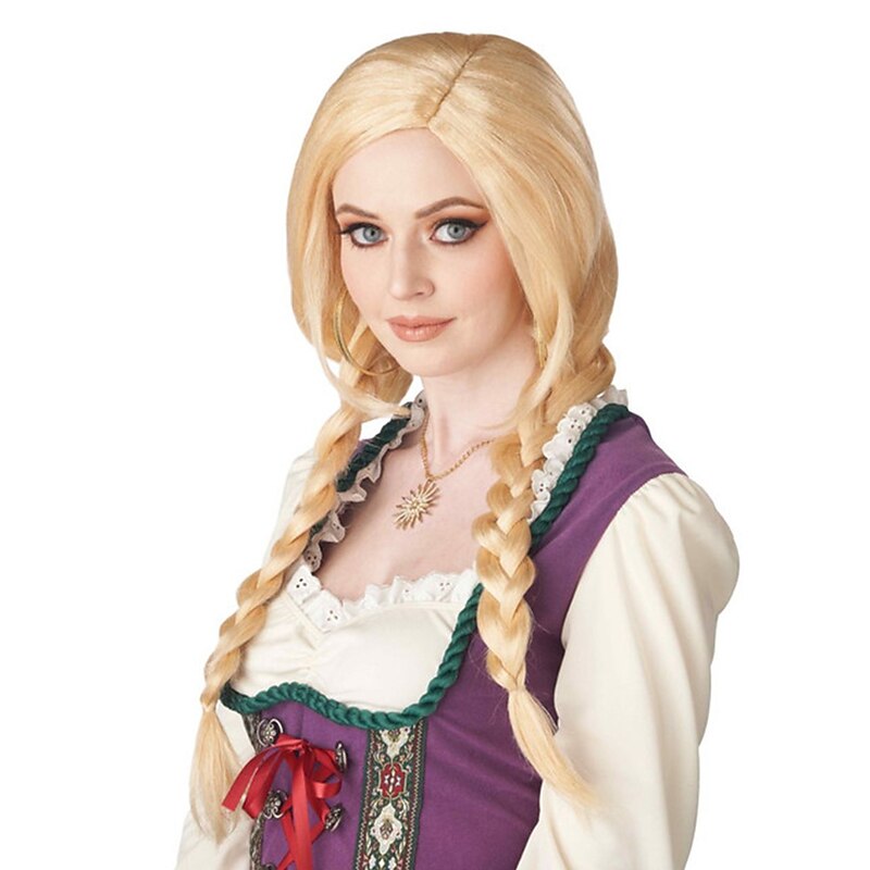 California Costumes Blonde Braids Oktoberfest Beer Girl Costume Wig