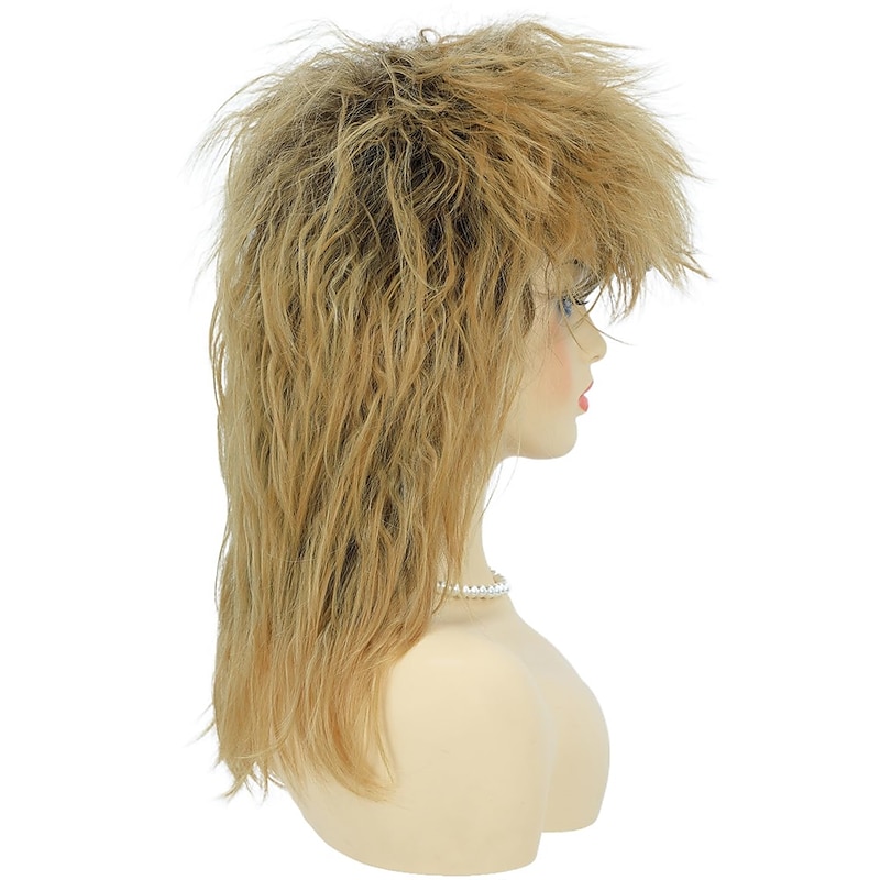 80s Tina Rock Diva Costume Wig for Women Big Hair Blonde 70s 80s Rocker Mullet Wigs Glam Punk Rock Rockstar Cosplay Wig for Carnival Party Halloween Wigs4