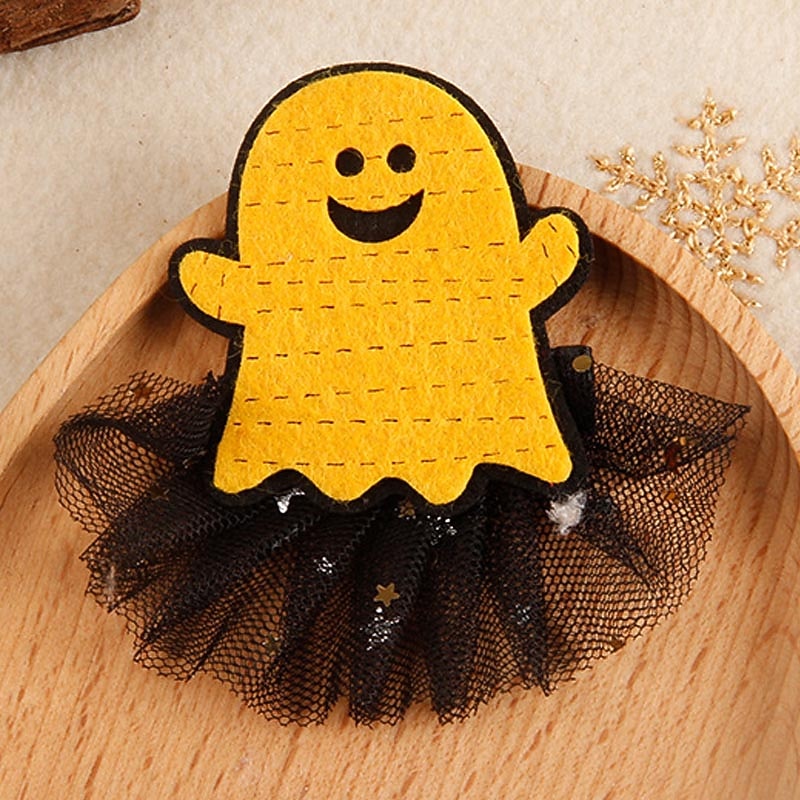 Toddler Girls' Halloween / Casual / Daily Skull / Pumpkin / Spider Mesh Hair Accessories Halloween mesh clip-pumpkin / Halloween mesh clip-spider / Halloween mesh clip-skeleton One-Size2