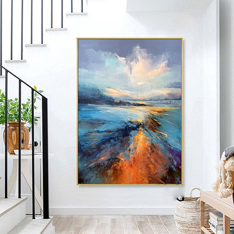 Oil Painting Handmade Hand Painted Wall Art Abstract Knife PaintingLandscape BeachHome Decoration Decor Rolled Canvas No Frame Unstretched