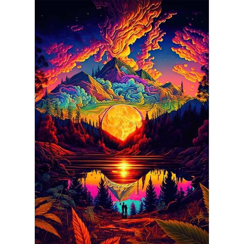 Psychedelic Wall Art Canvas Mushroom Nature Prints and Posters Pictures Decorative Fabric Painting For Living Room Pictures No Frame3