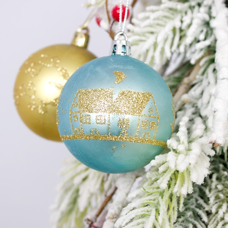 44pcs Christmas Baubles Ball Ornaments Xmas Decoration, Hanging Decorations for Christmas Tree, Holiday, Wedding and Party3