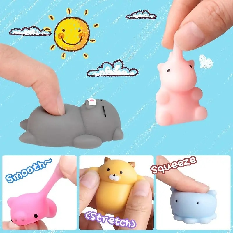Color Random 30 PCS Mochi Squishy Mini Squishies Toys Animal Squishys Free Shipping Party Kids Anti Stress Relief Toy Stress Reliever Toys3