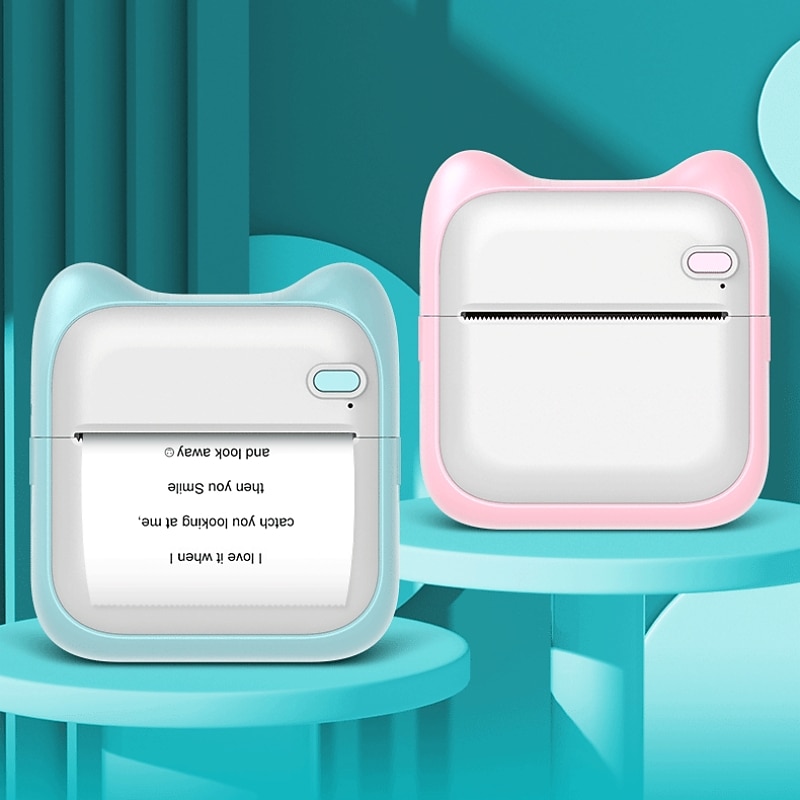Mini Pocket Printer Bluetooth Photo Picture HD Label Student Thermal Paper Student Wrong Question Mini Portable Printer For Learning