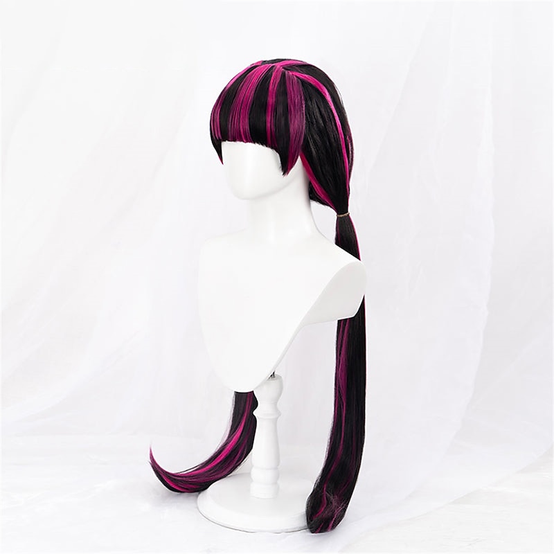 Anime Monster High Cosplay Draculaura Cosplay Long Wig Halloween Wigs2