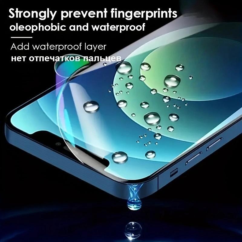 5 pcs Screen Protector For Apple iPhone 16 iPhone 15 Pro Max Plus iPhone 15 14 Pro Max TPU Hydrogel Anti Bubbles Anti-Fingerprint Ultra Thin 3D Touch Compatible Scratch Proof3
