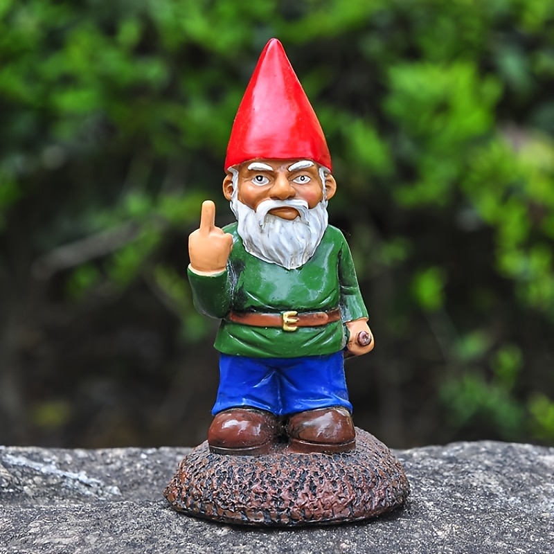 Garden Gnome Statue OrnamentThe Go Away Gnomes Funny Garden Lawn Ornaments Indoor Or Outdoor Decoration