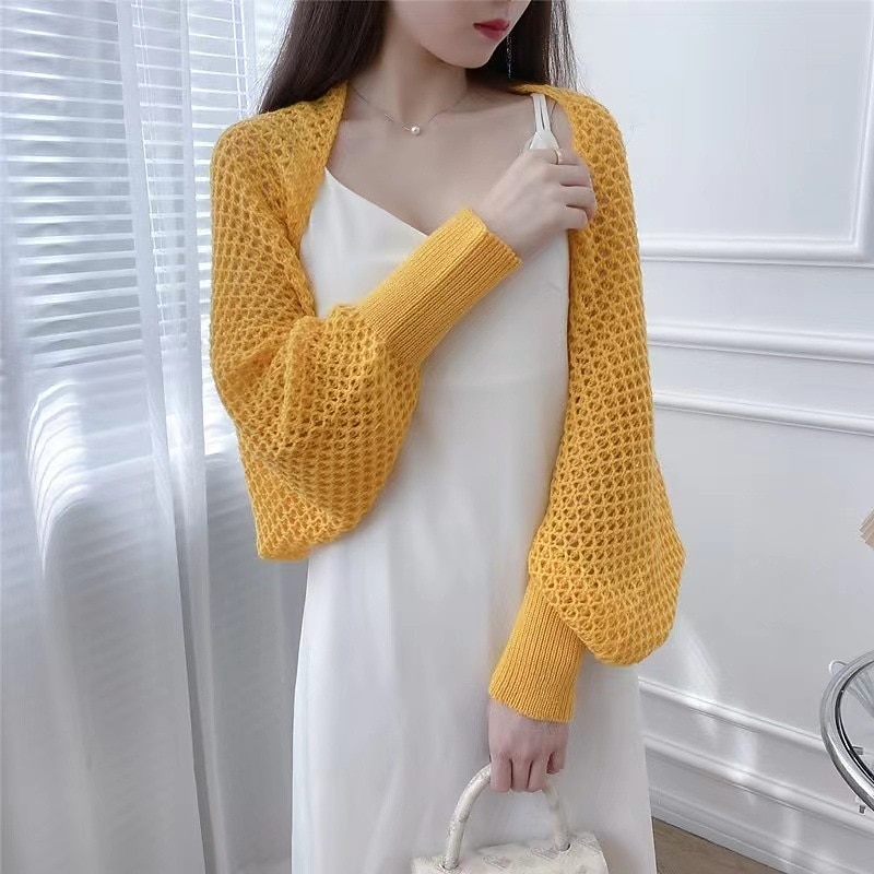 Shawls Women's Wrap Bolero Pure Casual Daily Long Sleeve Knitwear Wedding Wraps With Pure Color For Daily Fall2