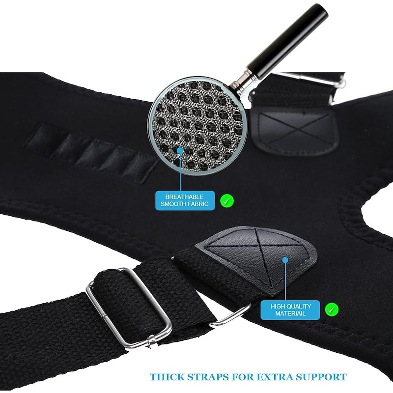 Adjustable Magnetic Posture Corrector Corset Adult Back Brace Support Belt Shoulder Orthopedic Vest Black Color3
