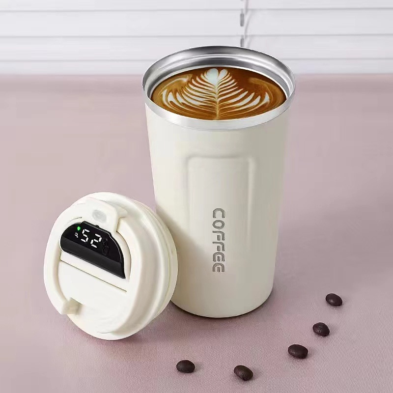 Coffee Mug Smart Travel Thermos Cup Temperature Display Stainless Steel Vacuum Coffee Cup With AI Temperature Display 5
