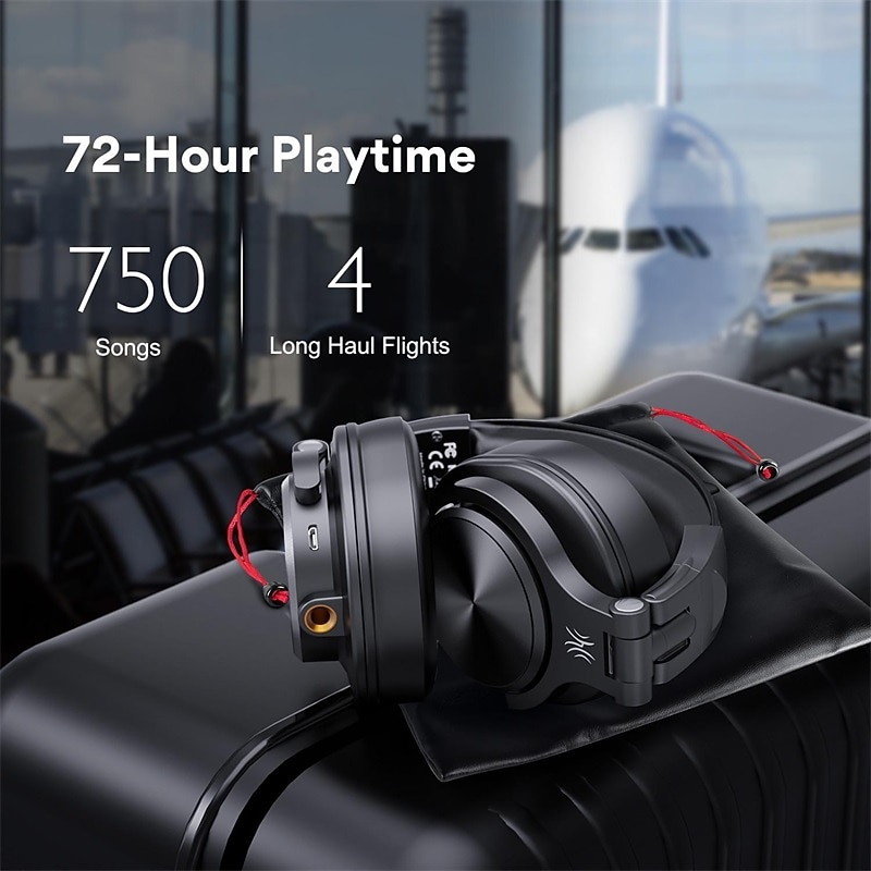OneOdio Bluetooth Over-Ear Headphones with Mic | Wireless &amp; Corded Dual-Mode Headphones for Drum Piano PC Phones Laptop-72 Hours Playtime4