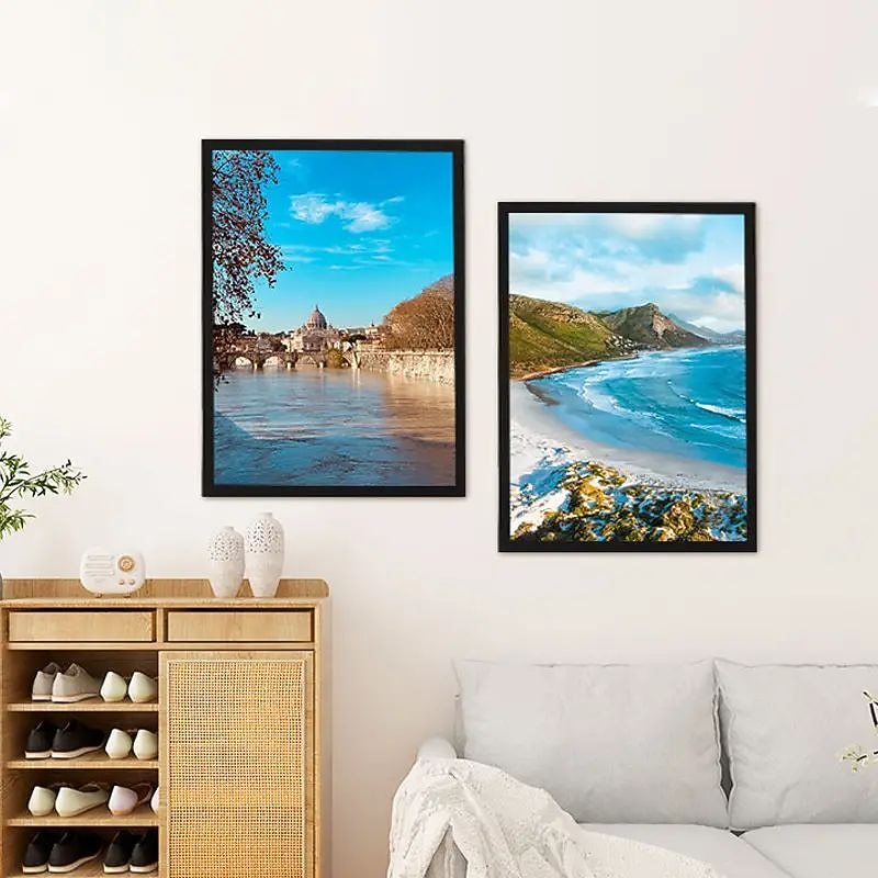 10pcs Magnetic Picture Frame A4 Poster Cover Photo Frame Reusable Golden/Silvery/Black Display Rack Hanger For Wall Decor2