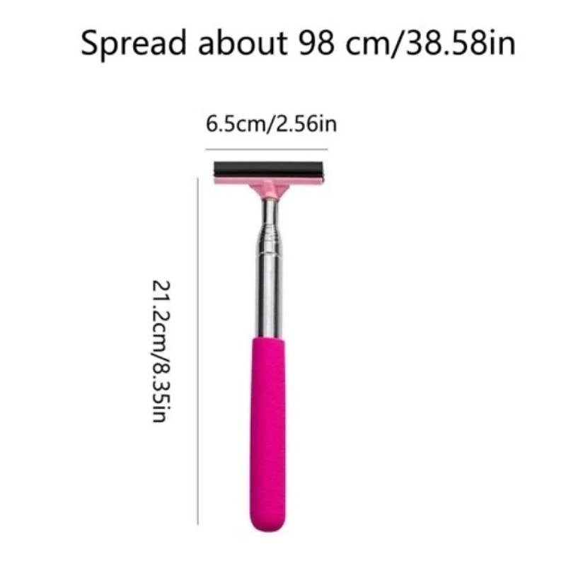 Car Rearview Mirror Wiper, Wing Mirror Cleaner Retractable Car Side Mirror Wiper Car Mirror Cleaner with Telescopic Long Rod, Squeegee Cleaner for Mirror Glass Rainwater Mist2