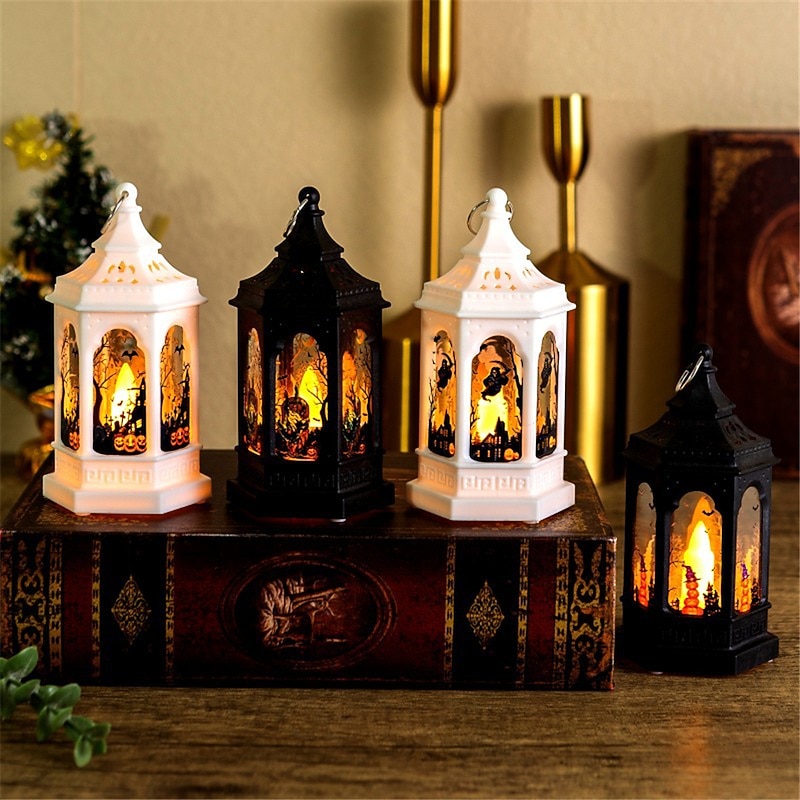 Halloween Wind Lantern Handheld Pumpkin Lantern Skeleton Decoration Candle Lantern Decoration Decoration Decoration Decoration DecorationFun props