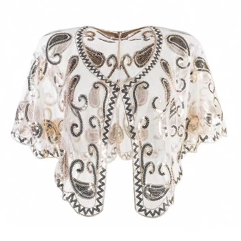 Retro Vintage Roaring 20s 1920s Cosplay Costume Outfits Flapper Headband The Great Gatsby Wedding Guest Sequins Tassel Fringe Fancy Dress Women's Christmas Halloween Carnival Halloween Party3