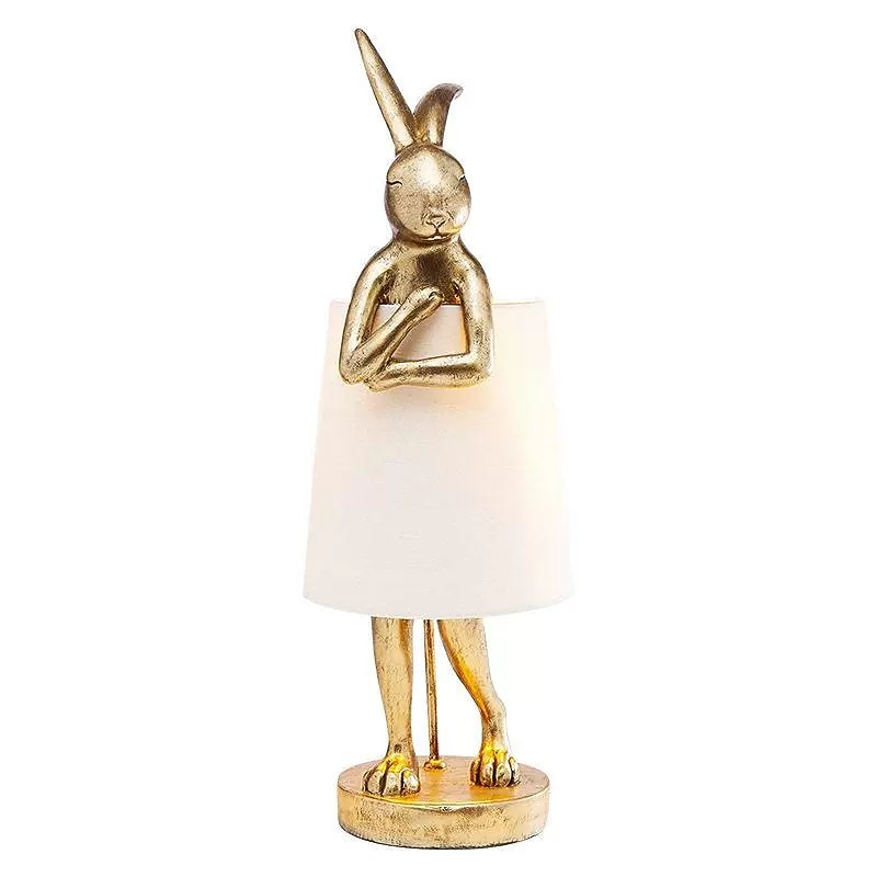 Table Lamp Bunny Table Lamps Gold Rabbit Table Lamp for Bedroom,Bunny Children's Bedside Gift Table Lamp Small Bunny Light 110-240V4