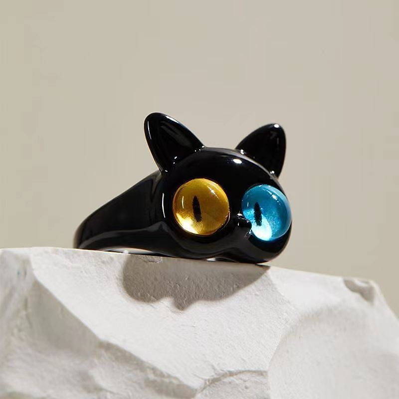 1PC Adjustable Ring For Women's Gift Daily Date Alloy Retro Cat4
