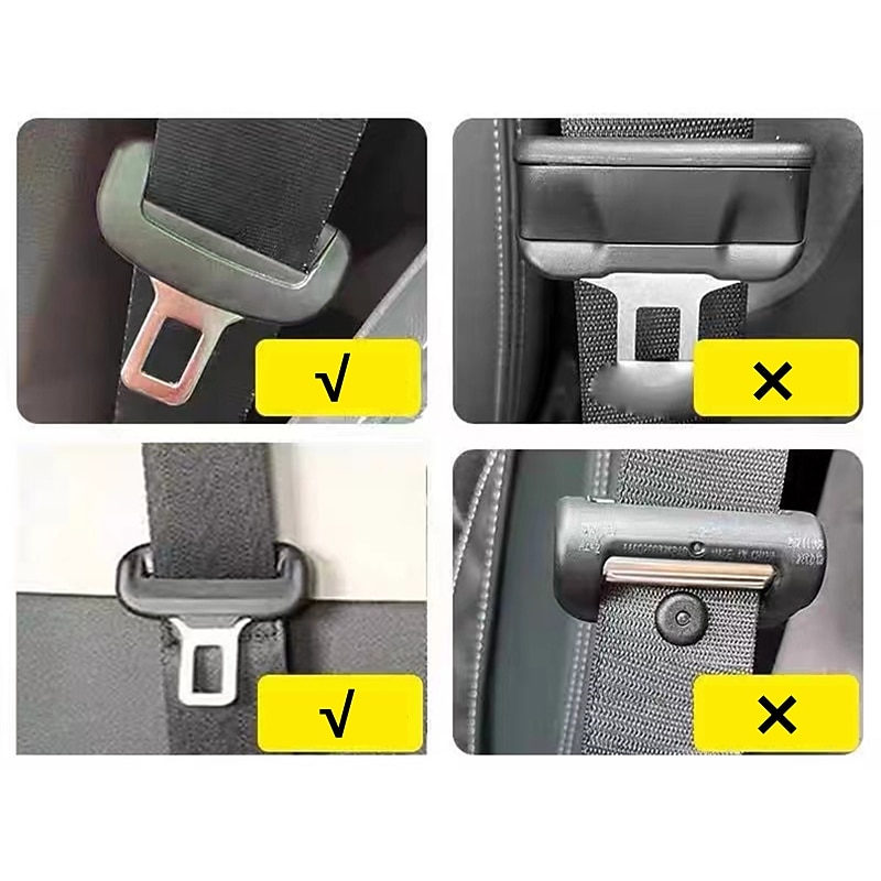 Car Safety Belt Buckle Clip Protection Cover Leather Interior Seat Belt Protector Anti Slip Cover Safety Car Accessories4