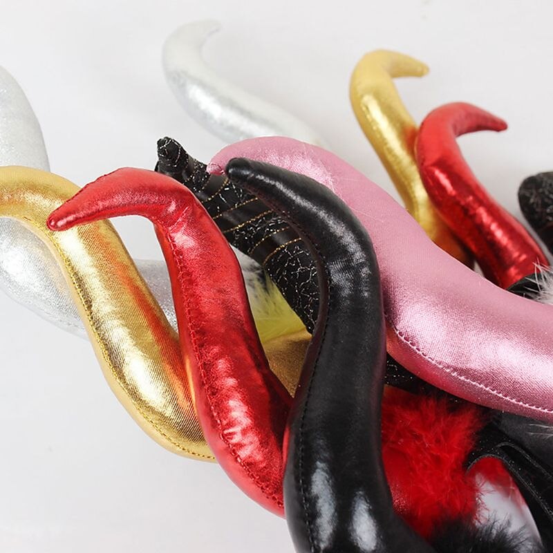 Halloween Devil Horn Head Buckle Geadband Ghost Festival Party Headdress Happy Helloween Party Decor 2025 Large Horn Headband4