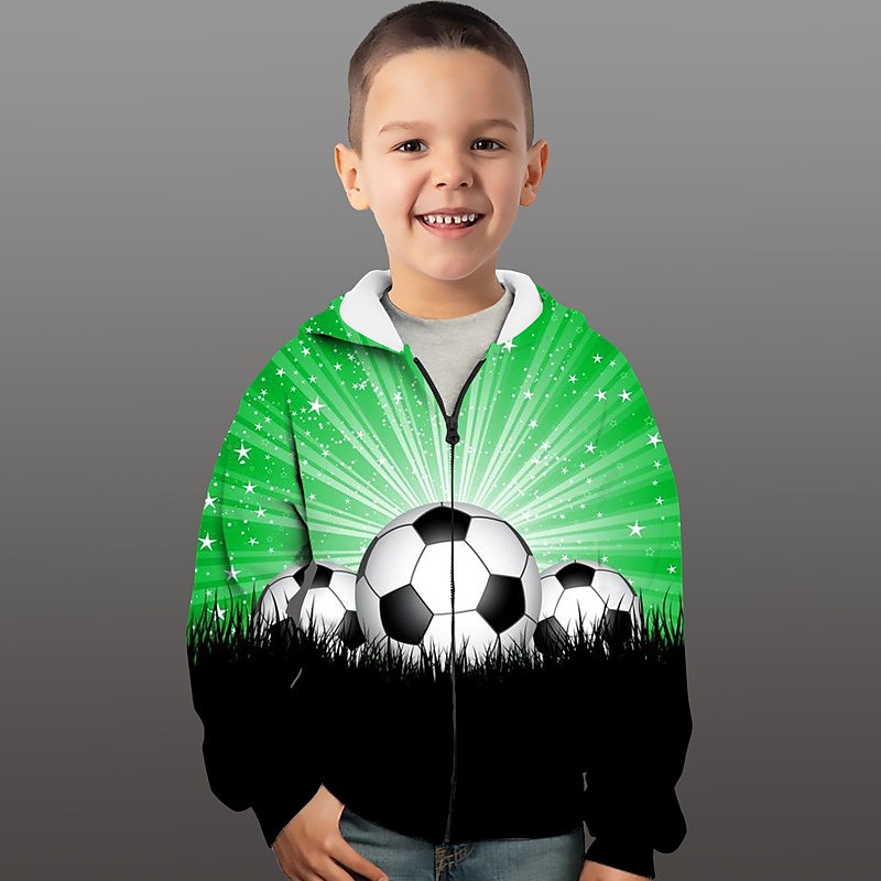 Boys 3D Color Block Coat Long Sleeve Fall Winter Active Streetwear Cool Kids 3-12 Years Vacation Street Daily Regular Fit2