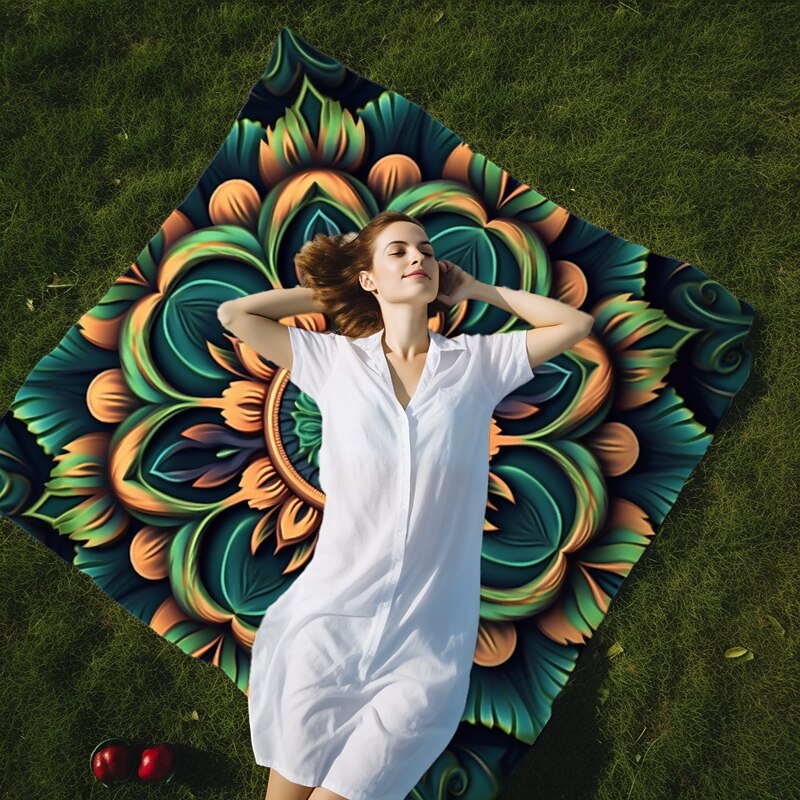 3D Mandala Bohemian Hanging Tapestry Wall Art Large Tapestry Mural Decor Photograph Backdrop Blanket Curtain Home Bedroom Living Room Decoration 25