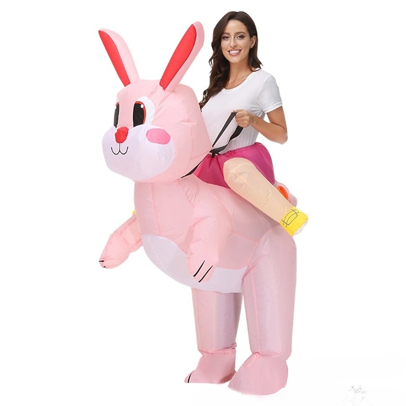 Rabbit Bunny Carnival Costume Cosplay Costume Inflatable Costumes Halloween Group Family Costumes Kid's Adults' All Funny Costume Halloween Carnival Masquerade Easy Carnival Costume2