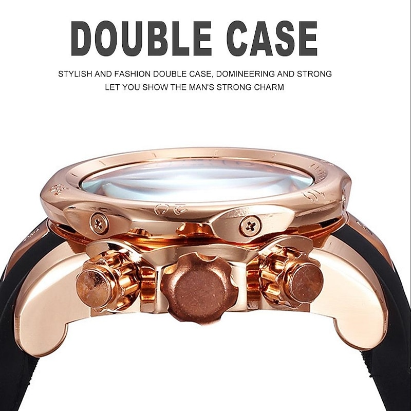 Men's Quartz Watch Creative Skull Head Fashion Silicone Band Sport Analog Quartz Wristwatch Halloween Gift for Men3