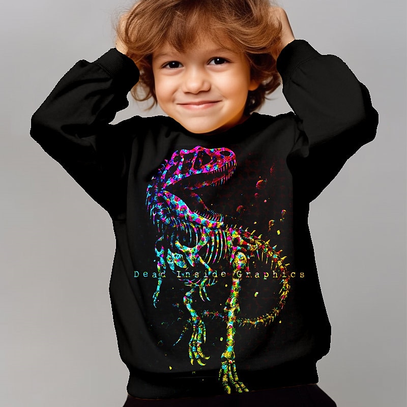 Boys 3D Animal Dinosaur Sweatshirt Pullover Long Sleeve 3D Print Fall Winter Fashion Streetwear Cool Kids 3-12 Years 4-12 Years Outdoor Casual Daily Regular Fit2