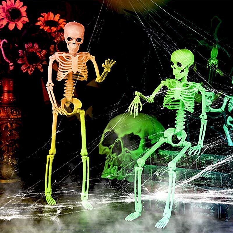 Halloween Skeletons | Full Body Posable Joints Skeletons for Halloween Decoration, Graveyard Decorations, Haunted House Accessories4