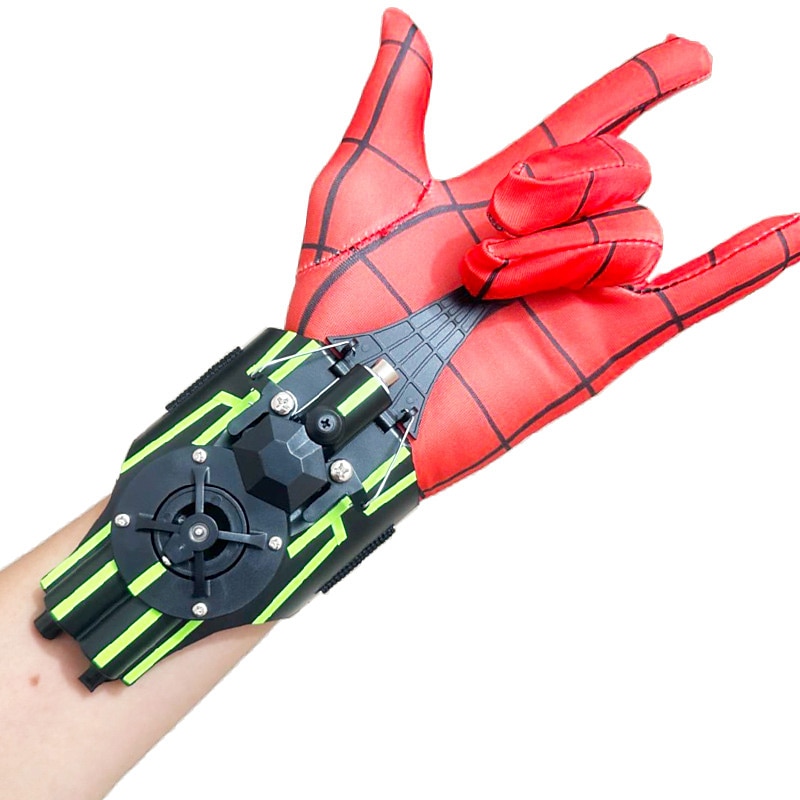 Spider Man Launcher Spinning True Genuine Gloves Automatic Thread Takeup Spider Spinning Black Technology Children's Toys halloween gift4