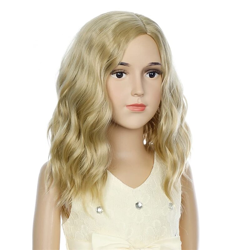 Black Wig for Kids Girls Short Curly Wig Black Wig for Dress Up Party Cosplay Synthetic Wigs Hairnet Halloween Wigs3