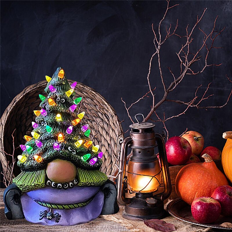 Magic Witch Gnome Tree Halloween Ghost Outdoor Light Festival Dress Up Skeleton Horror Hanging Glowing Halloween Party Decor2