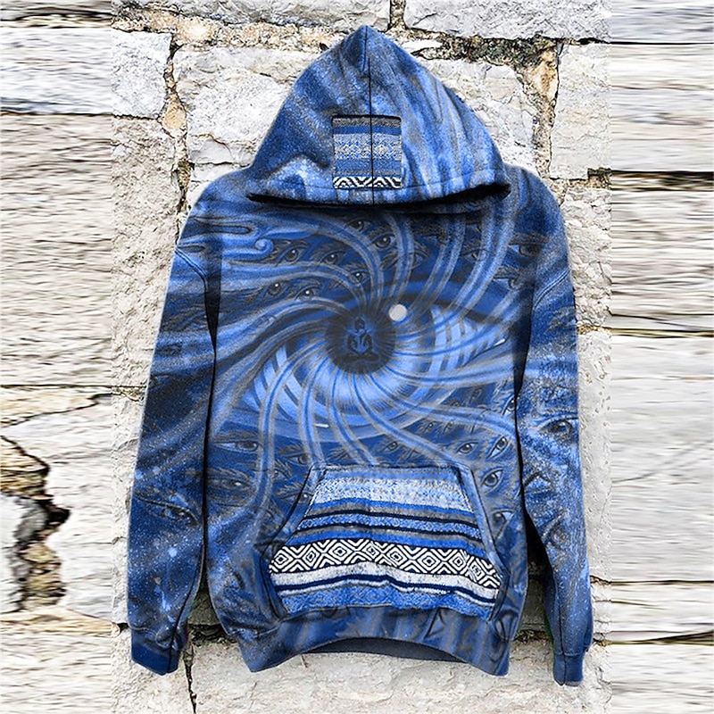 Men's Abstract Graphic Prints Eye Hoodie Hoodies Sweatshirt Streetwear Designer Long Sleeve Hooded Daily Sports Black Navy Blue Print Spring &  Fall Designer3