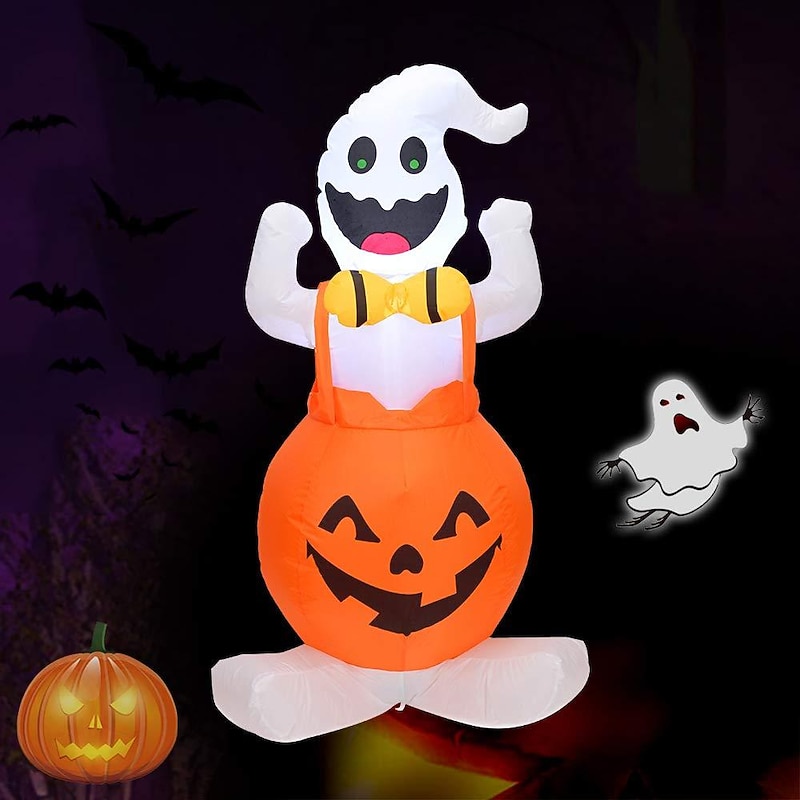 Halloween Pumpkin Inflatable Model, Pumpkins Ghost Halloween Decoration for Holiday Atmosphere Decoration