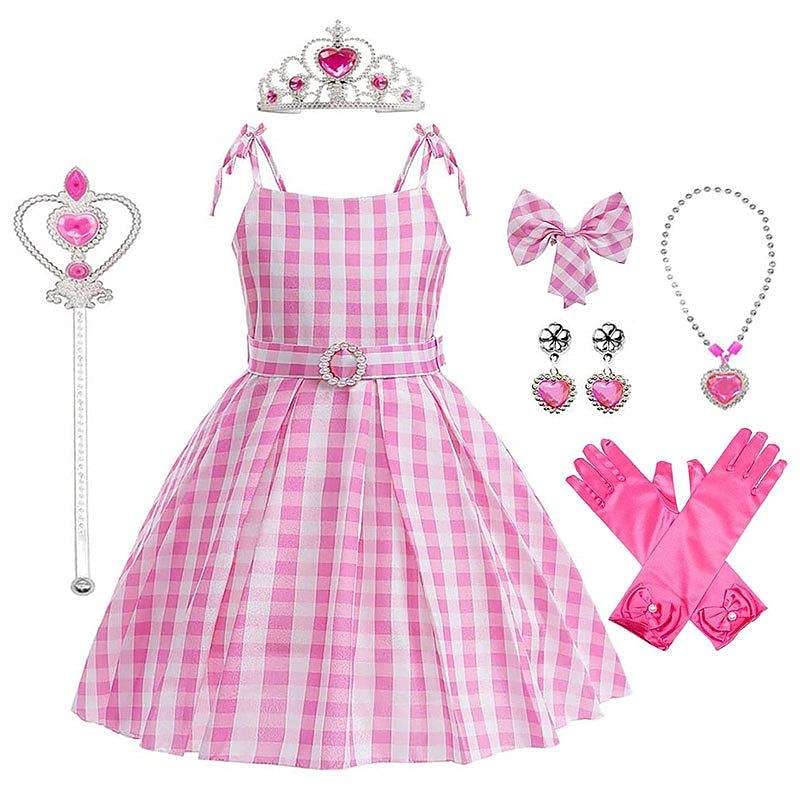 Doll Dress Accessories Set Retro Vintage 1950s Princess Movie Cosplay for Girls' Kid's Carnival Children's Day Bachelorette Party
