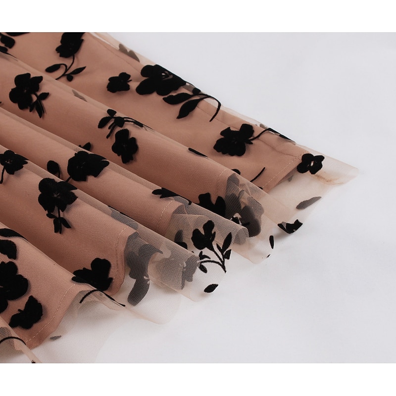 Retro Vintage 1950s Grease Outfits Swing Dress Halloween Skirt Embroidery Fancy Dress Women's Masquerade Daily Wear Date Bachelorette Party Adults' Skirt Homecoming Dresses4