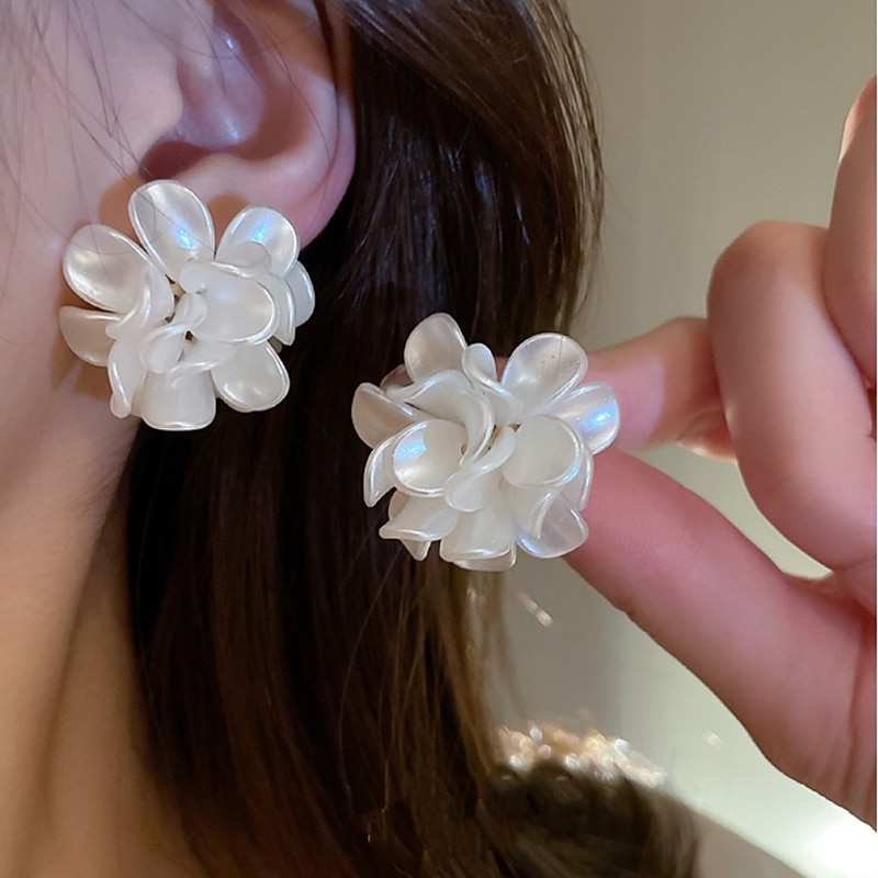 1 Pair Earrings For Women's Birthday Gift Prom Alloy Classic Petal