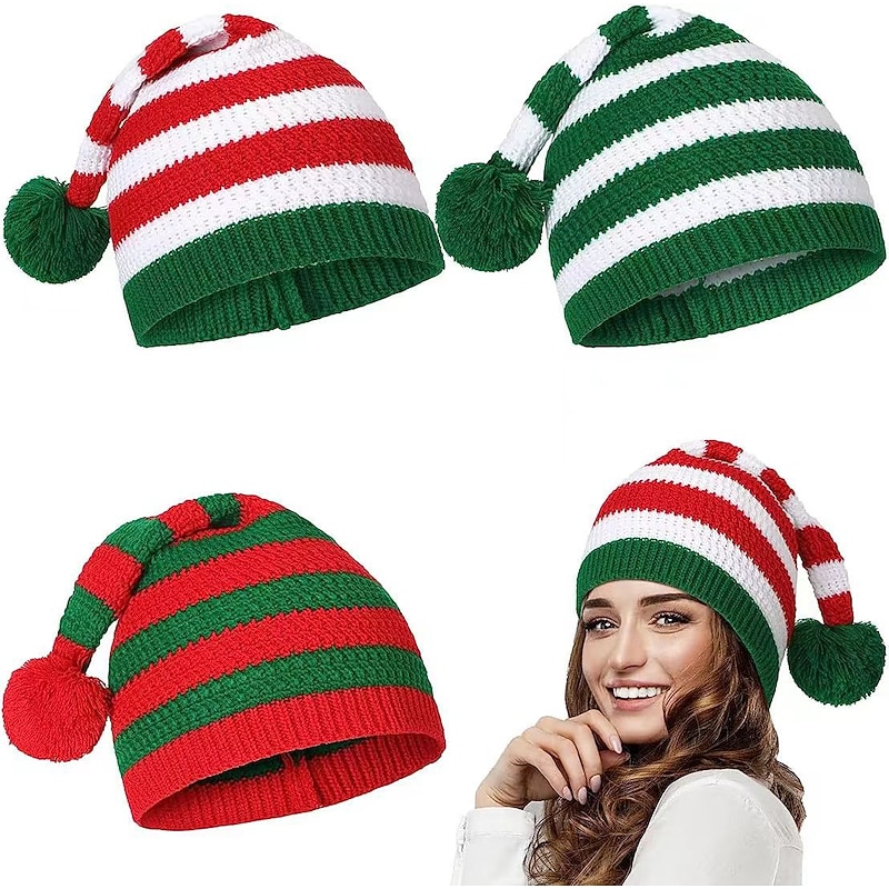Santa Claus Elf Christmas Hat Men's Women's Boys' Girls' Christmas Kid's Adults' Christmas Christmas Eve Christmas Party Hat