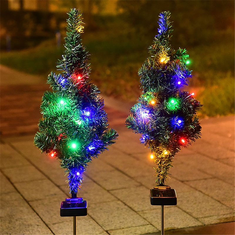 Solar Christmas Tree Light Outdoor Waterproof Lawn Tree Light Garden Yard Decoration Floor Lamp4