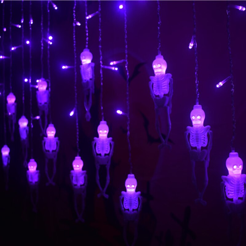 Halloween 3.5M 96Led Droop Light, LED Icicle Fairy Curtain Icicle Light Waterfall House Halloween Party Yard Garden Terrace Decoration Holiday Lights Plug In3