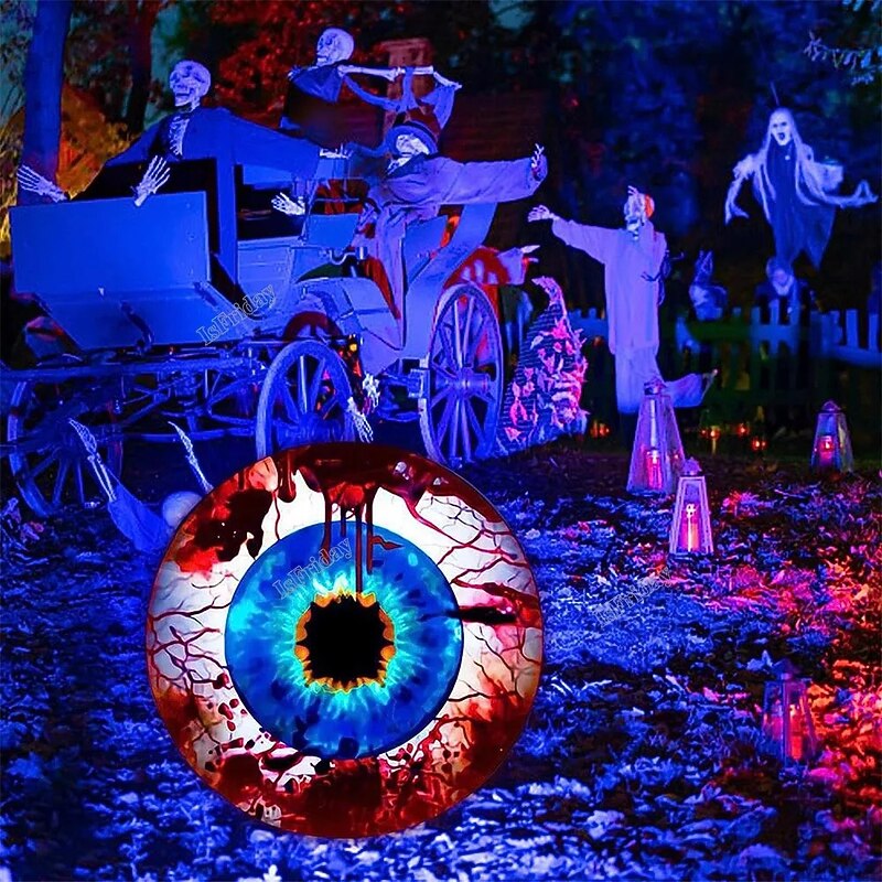 Halloween Decorations LED Inflatable Eye Ball Light with Remote Control RGB Colorful LED Light Ball Outdoor Courtyard Glow Ball3