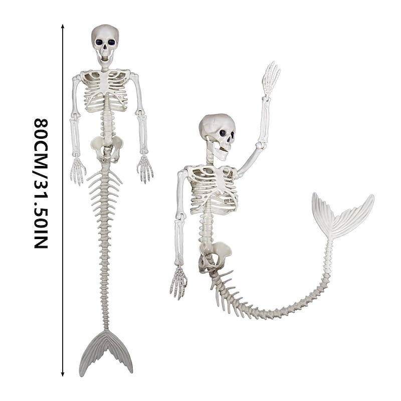 Halloween Mermaid Skeletons Home Decor 80CM4
