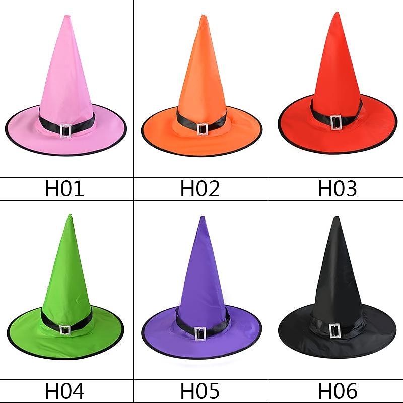 1Pcs Halloween LED Witch Hat Glowing Witches Hat Halloween Costume Props Outdoor Tree Hanging Ornament Supplies4