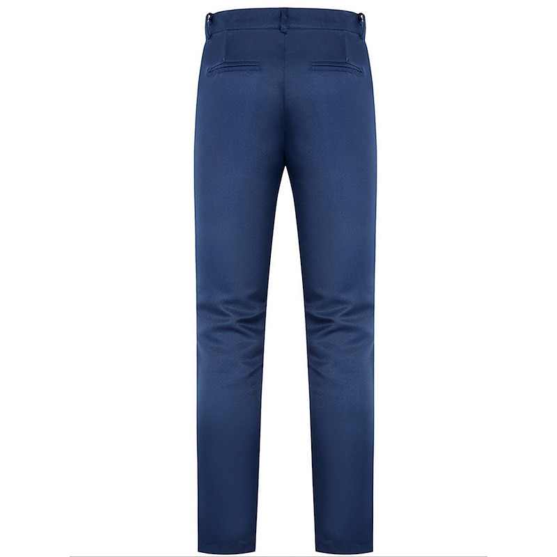 Men's Dress Pants Trousers Suit Pants Pocket Plain Comfort Breathable Outdoor Daily Going out Fashion Casual Black White2